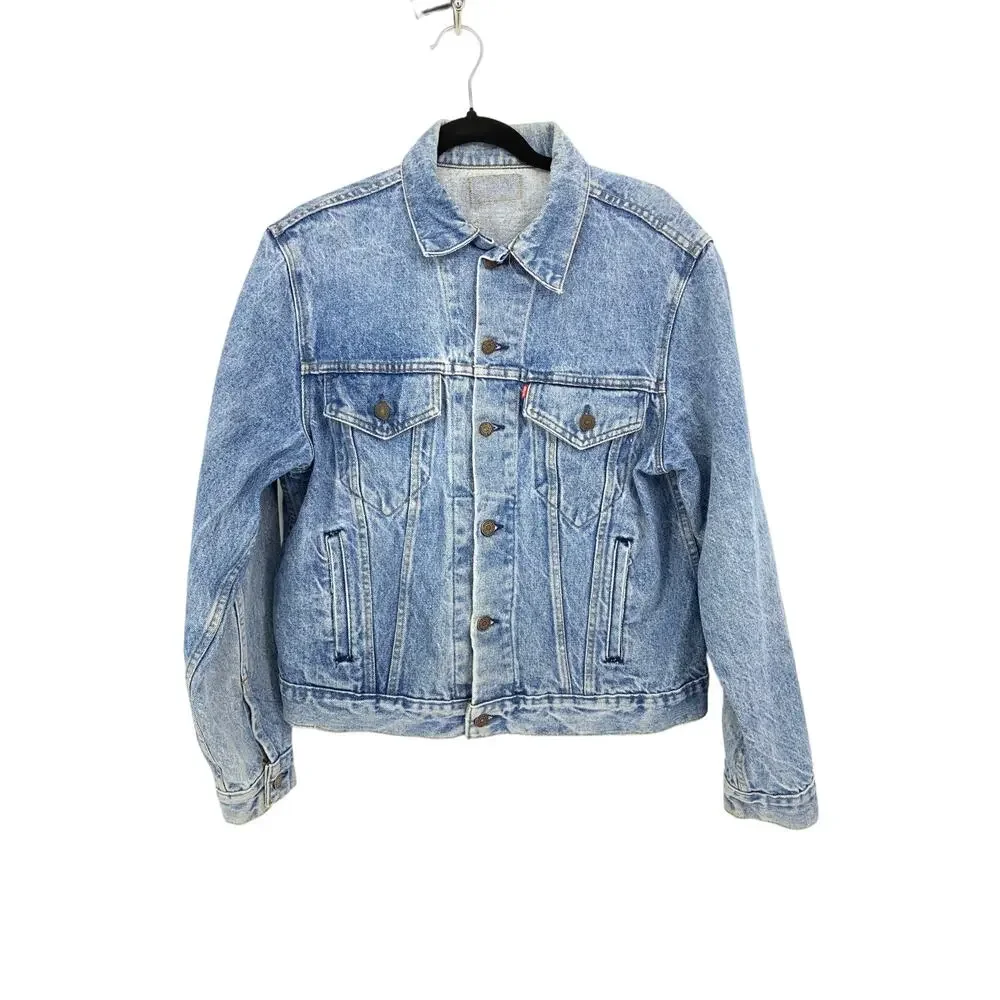 Vintage Levis Denim Trucker Jacket Mens Apx Small WPL 423 *FLAWS READ
